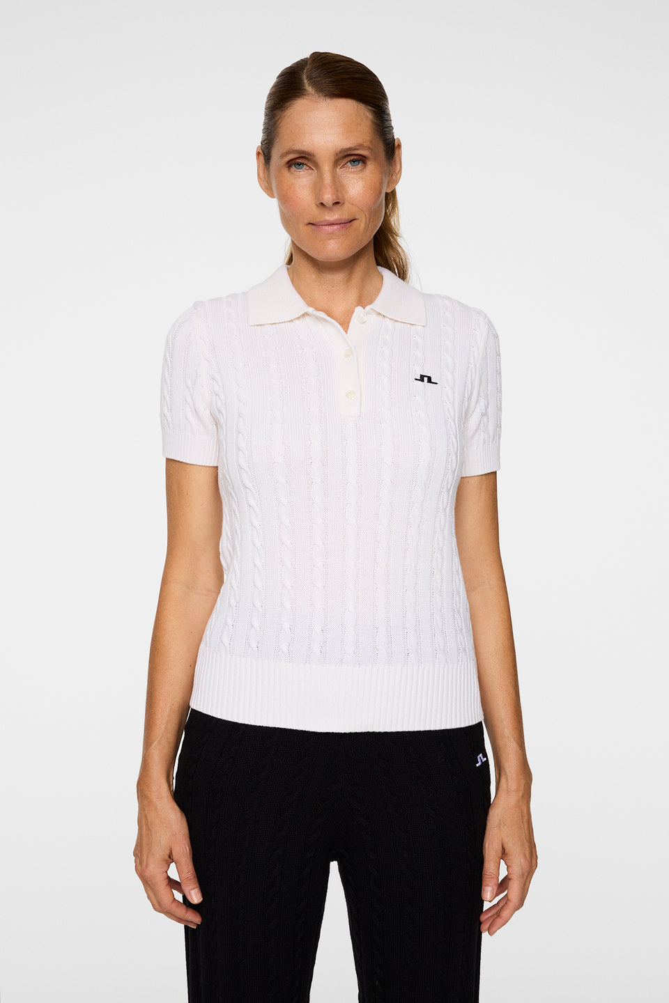 Kinsley Cable Knit Wool Shirt / White