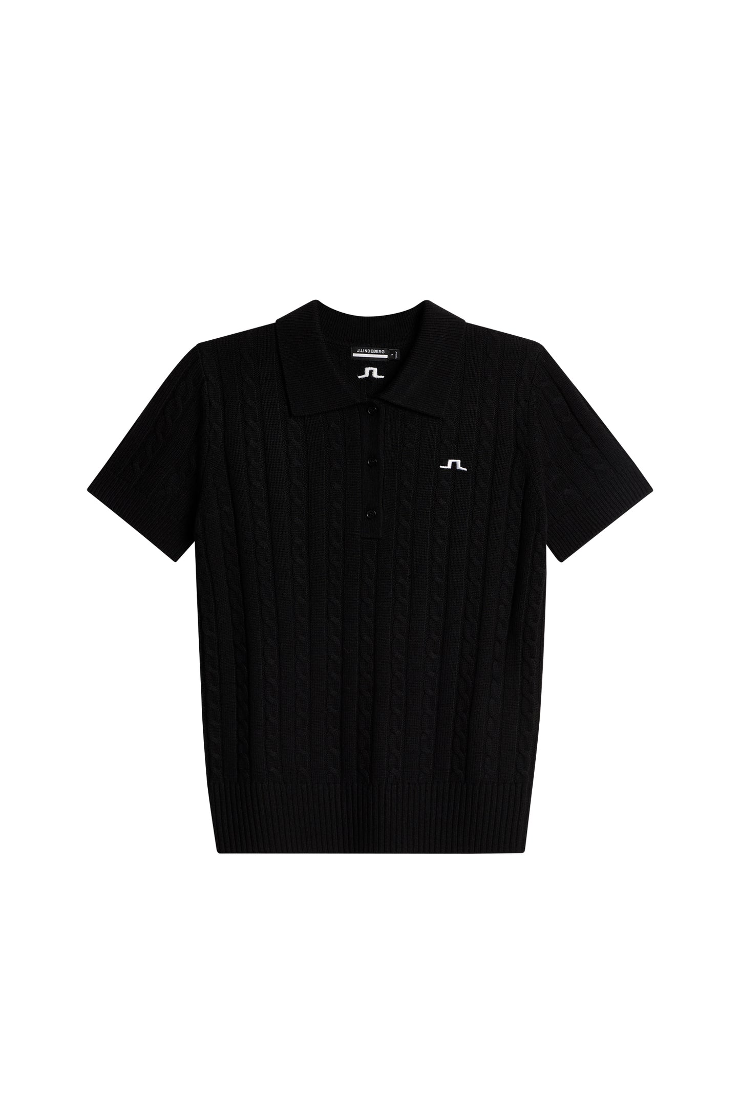 Kinsley Cable Knit Wool Shirt in Black by J.Lindeberg