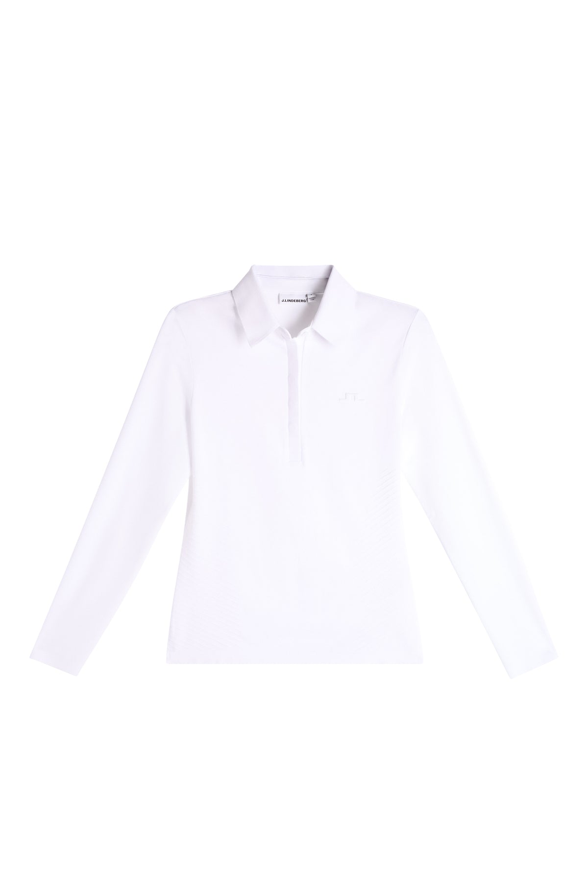 Kailey LS Hybrid Knit Polo in White by J.Lindeberg