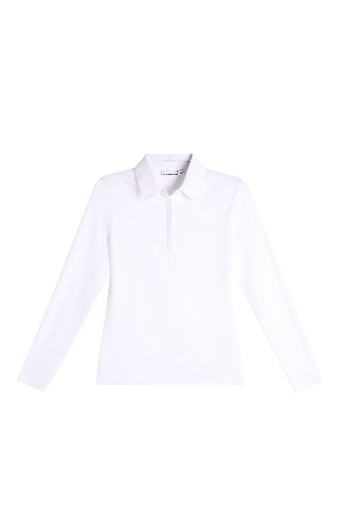 Kailey LS Hybrid Knit Polo in White by J.Lindeberg