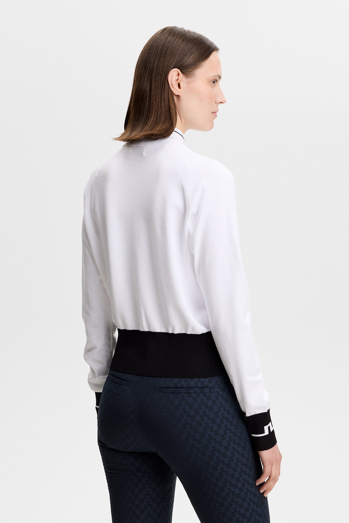 Zoe Knitted Sweater in White by J.Lindeberg