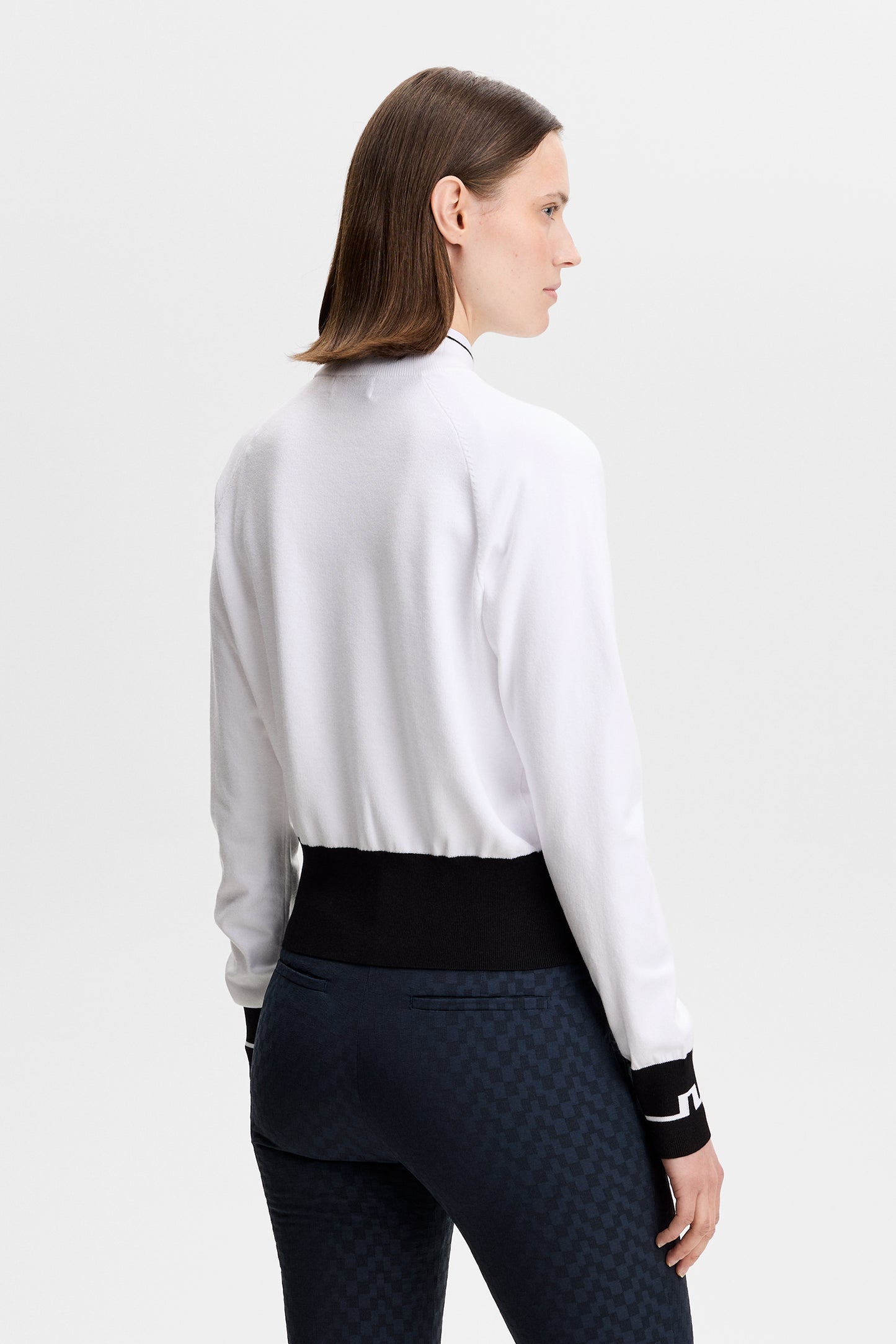Zoe Knitted Sweater in White by J.Lindeberg