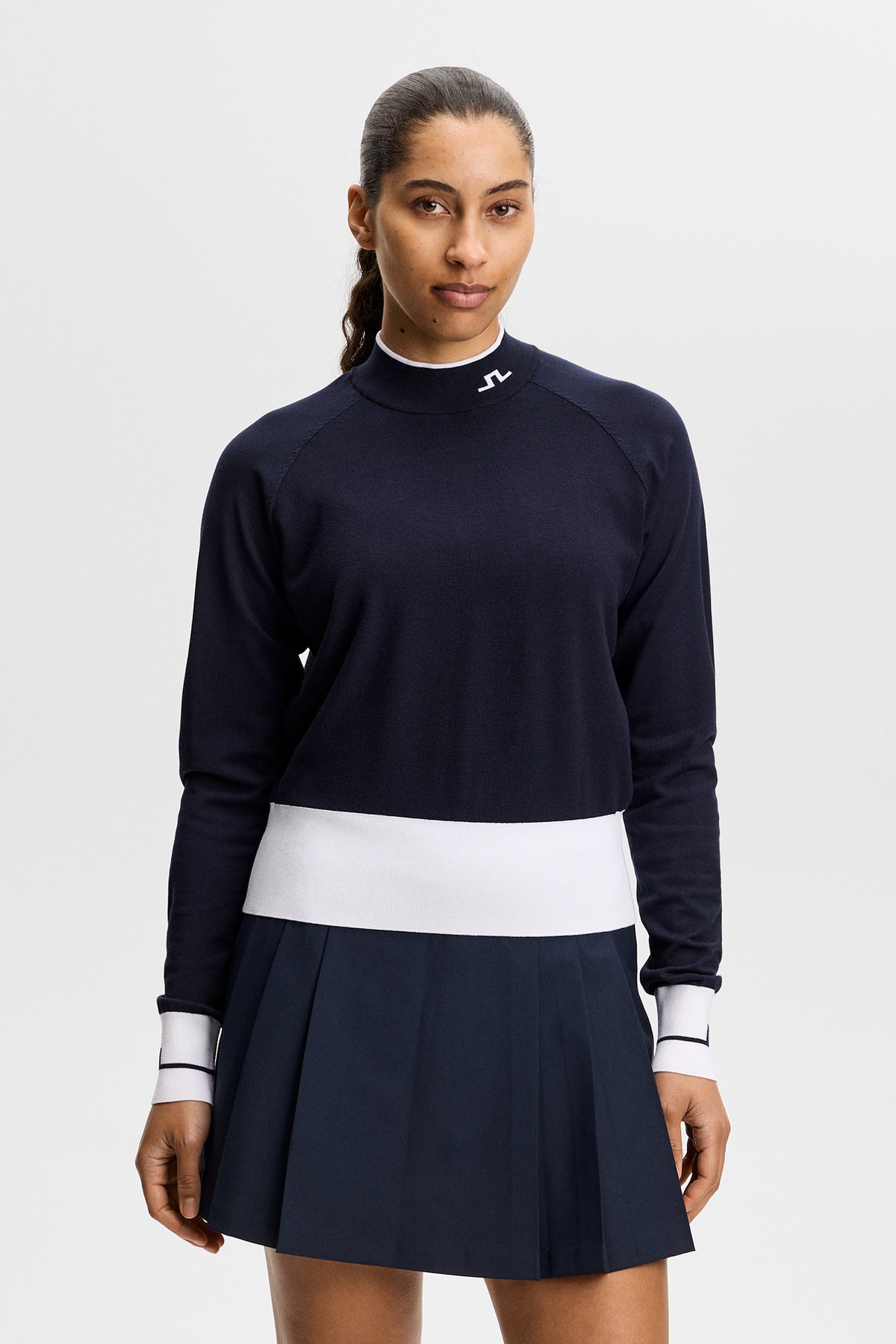 Zoe Knitted Sweater in JL Navy by J.Lindeberg