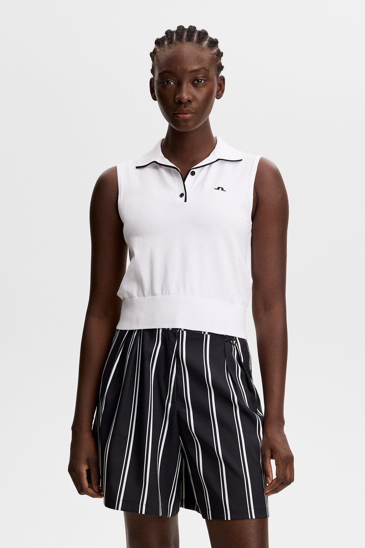 30Y Becca Knit Polo in White by J.Lindeberg