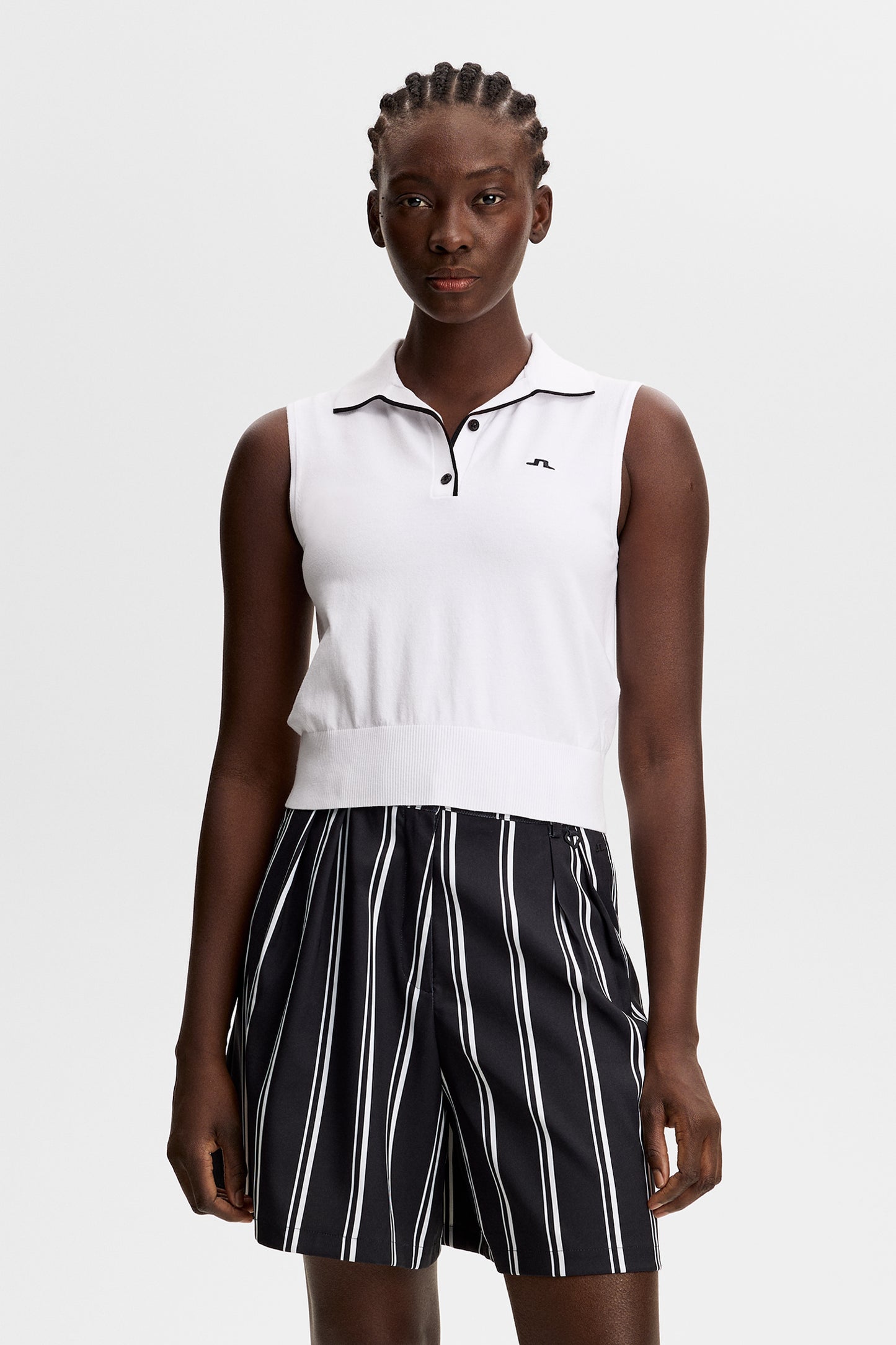 30Y Becca Knit Polo in White by J.Lindeberg