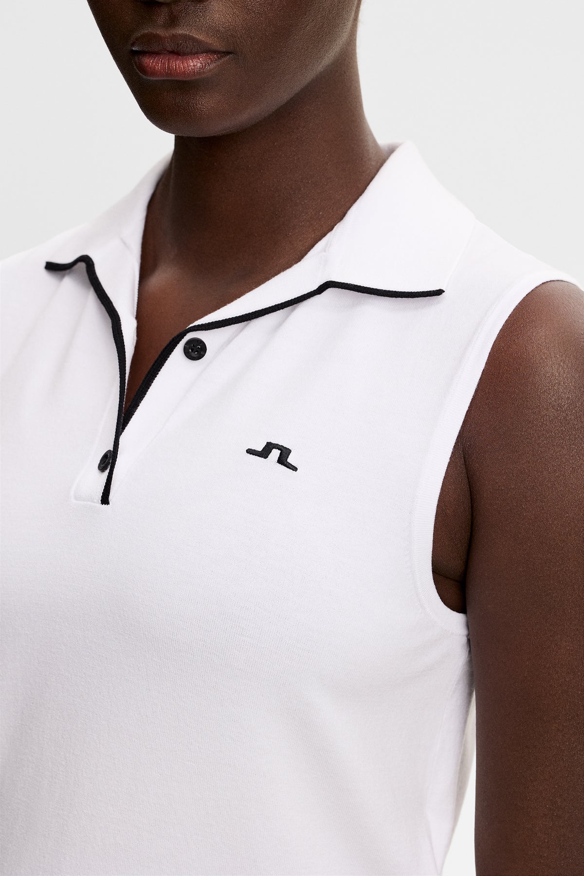 30Y Becca Knit Polo in White by J.Lindeberg