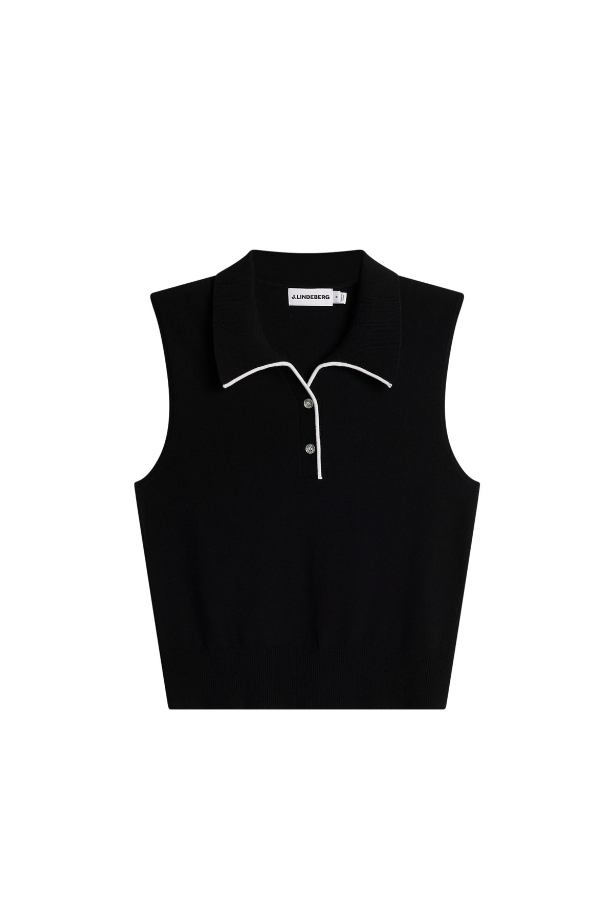 30Y Becca Knit Polo in Black by J.Lindeberg