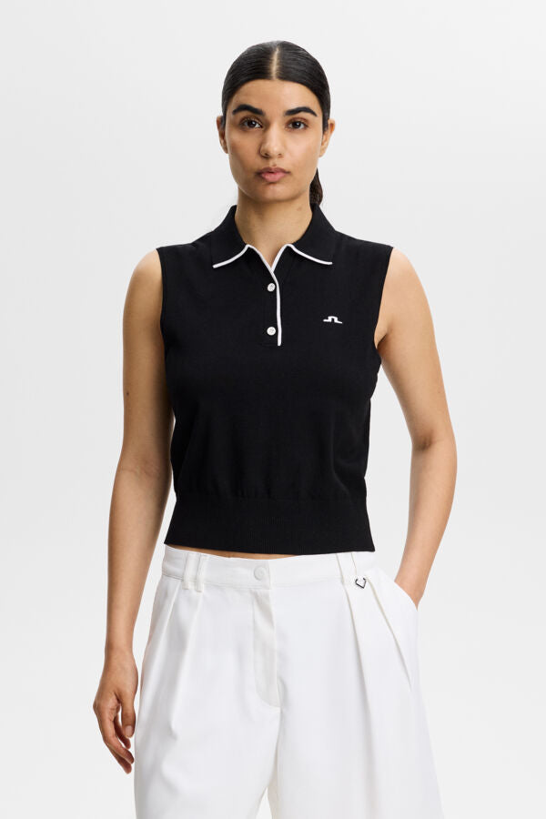 30Y Becca Knit Polo / Black