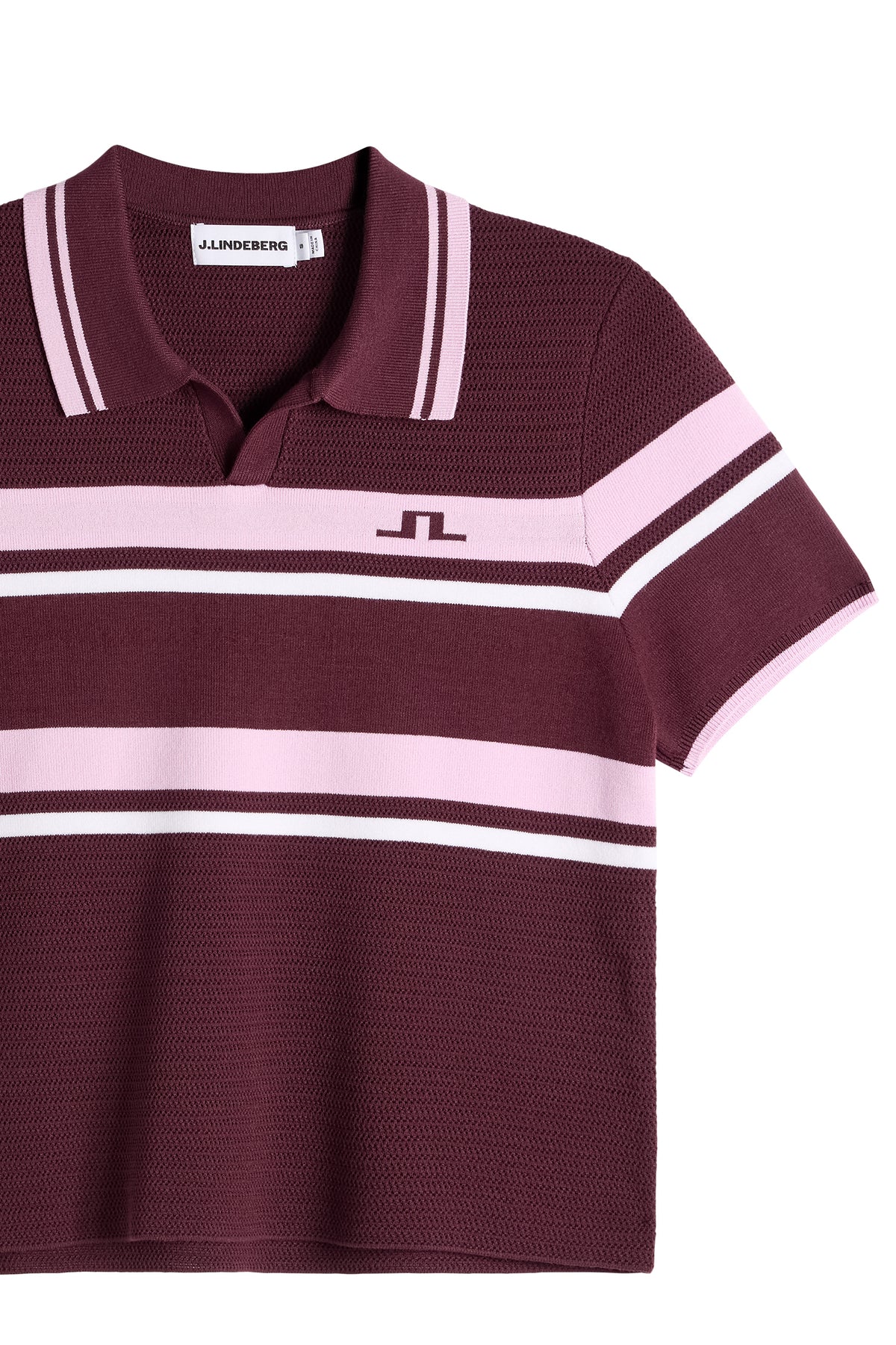 Athena Knit Polo in Winetasting by J.Lindeberg