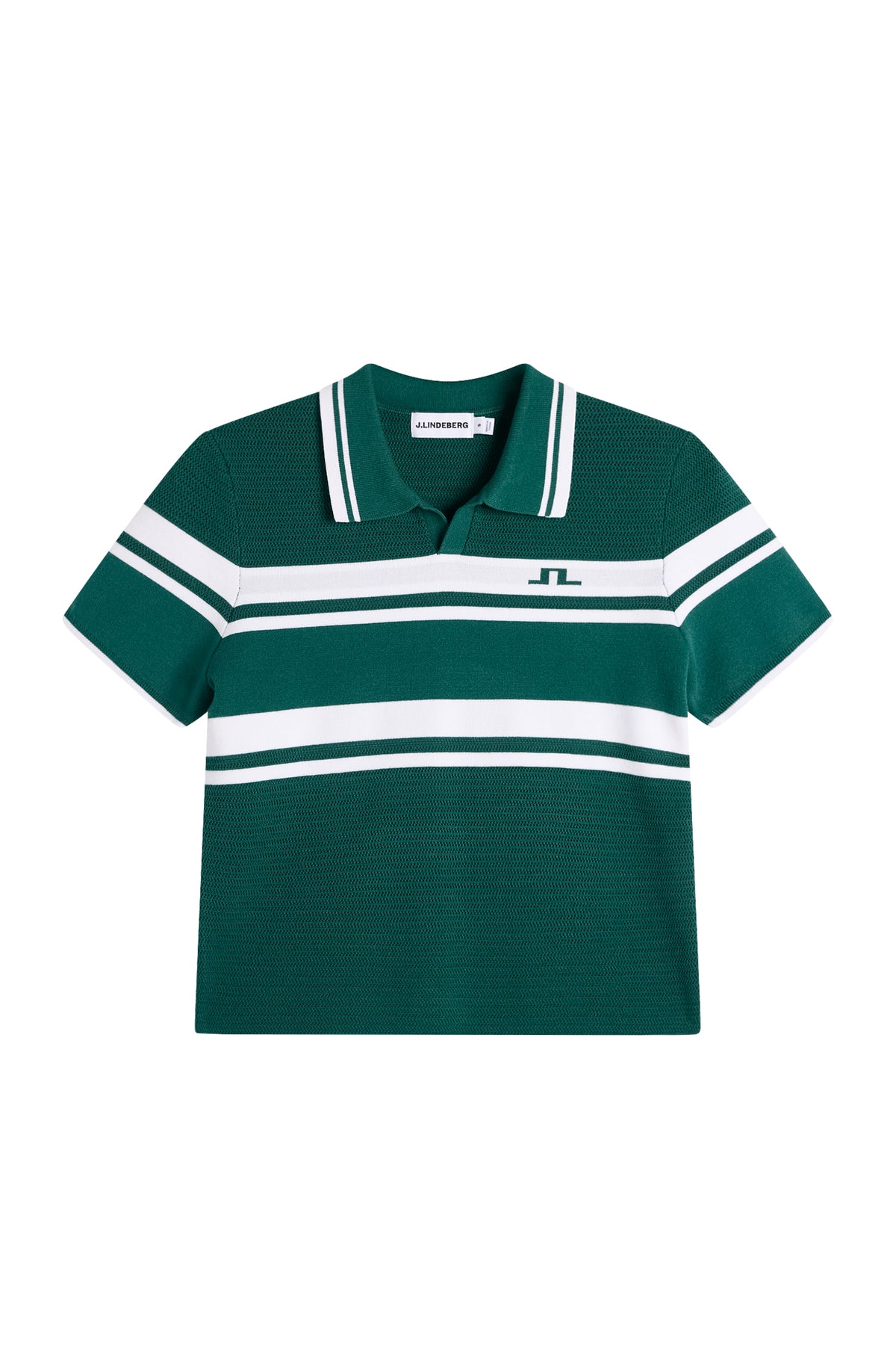 Athena Knit Polo in Forest Biome by J.Lindeberg