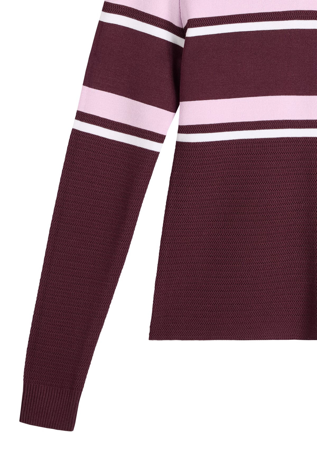 Ariadne Knit Quarter Zip in Winetasting by J.Lindeberg