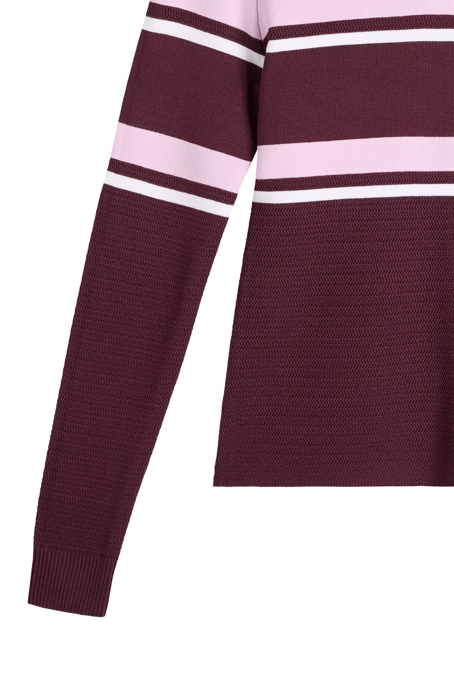 Ariadne Knit Quarter Zip in Winetasting by J.Lindeberg