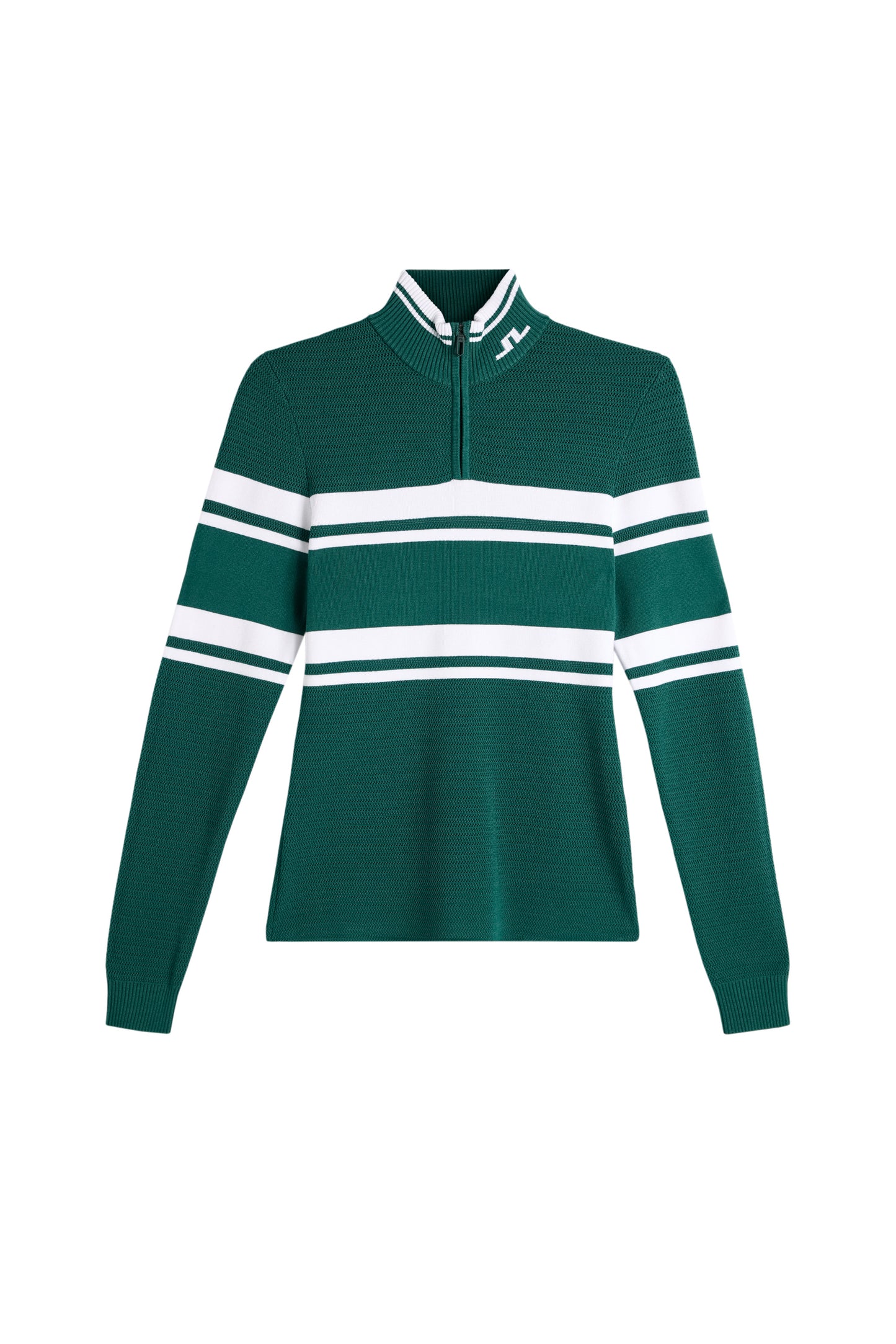 Ariadne Knit Quarter Zip in Forest Biome by J.Lindeberg