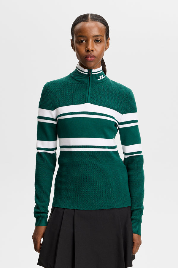 Ariadne Knit Quarter Zip / Forest Biome