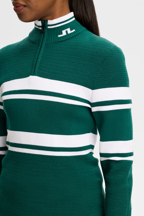 Ariadne Knit Quarter Zip / Forest Biome
