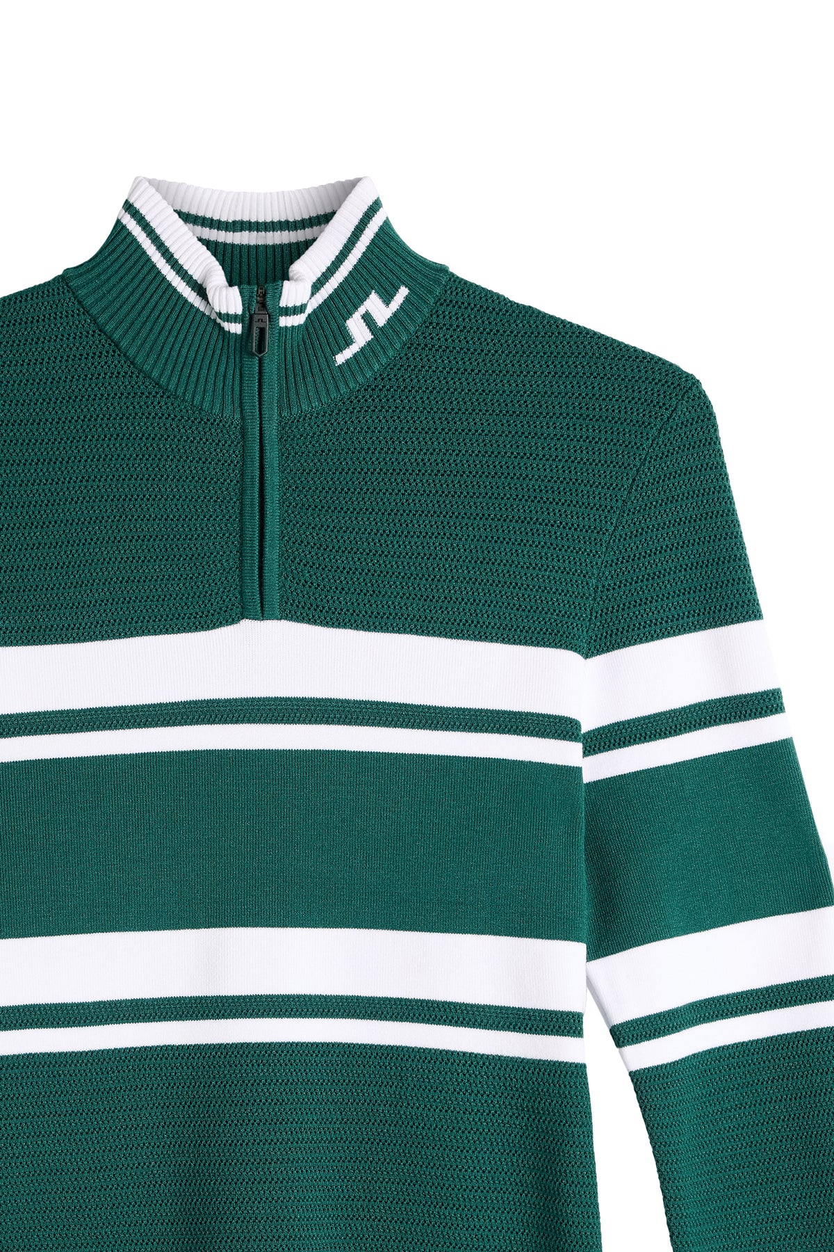 Ariadne Knit Quarter Zip in Forest Biome by J.Lindeberg