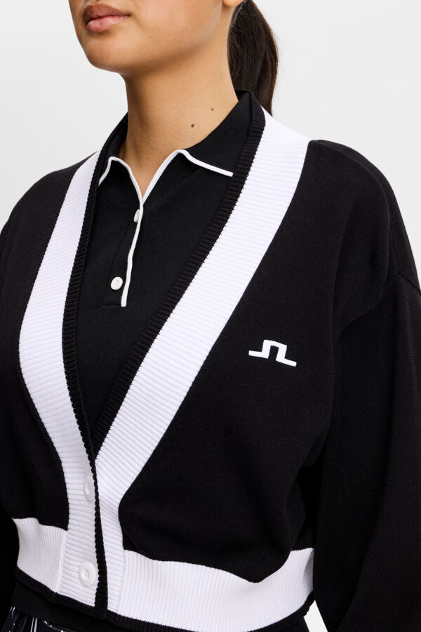 30Y Nicole Cropped Cardigan / Black | J.Lindeberg Official