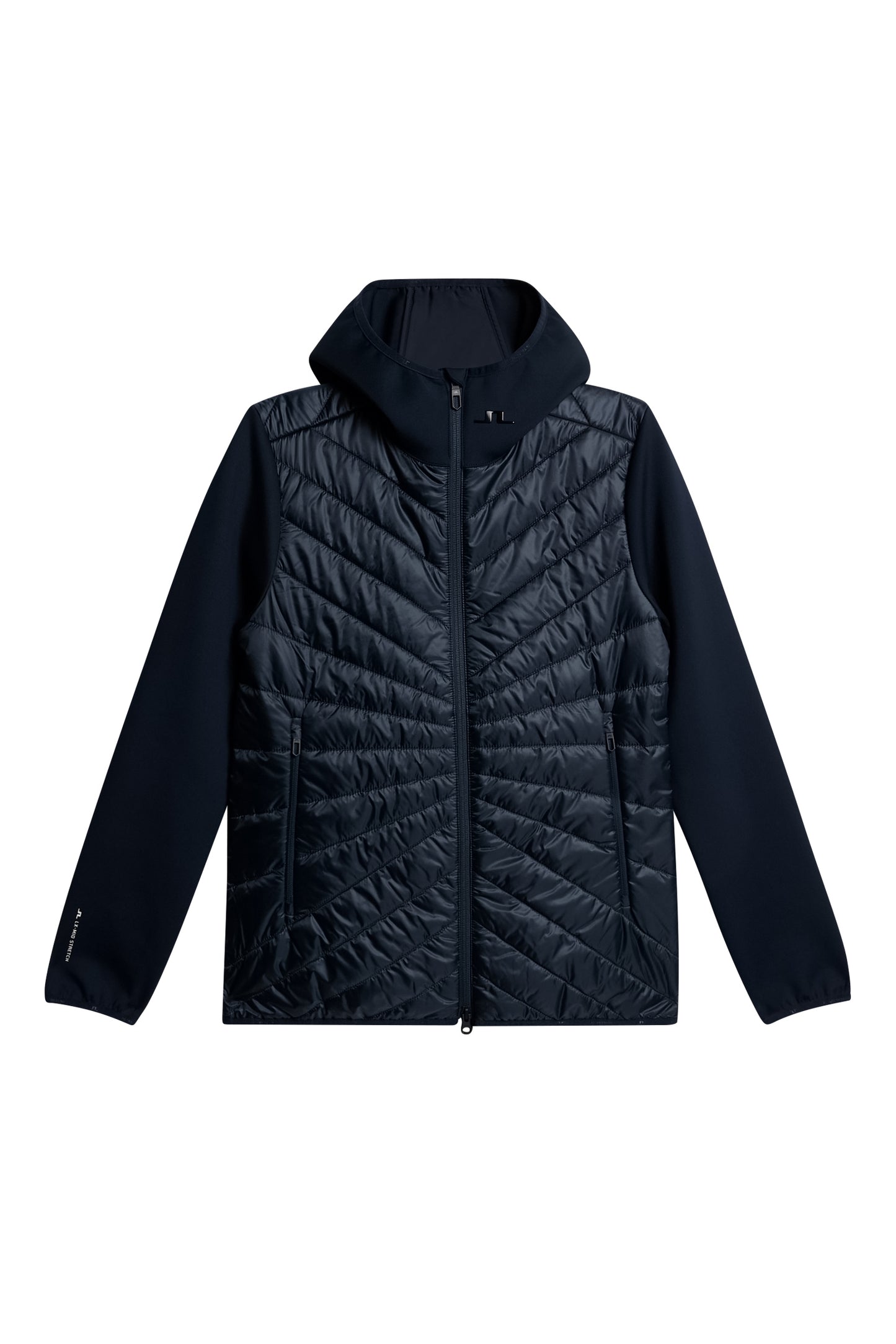 Madde Quilt Hybrid Hood in JL Navy by J.Lindeberg