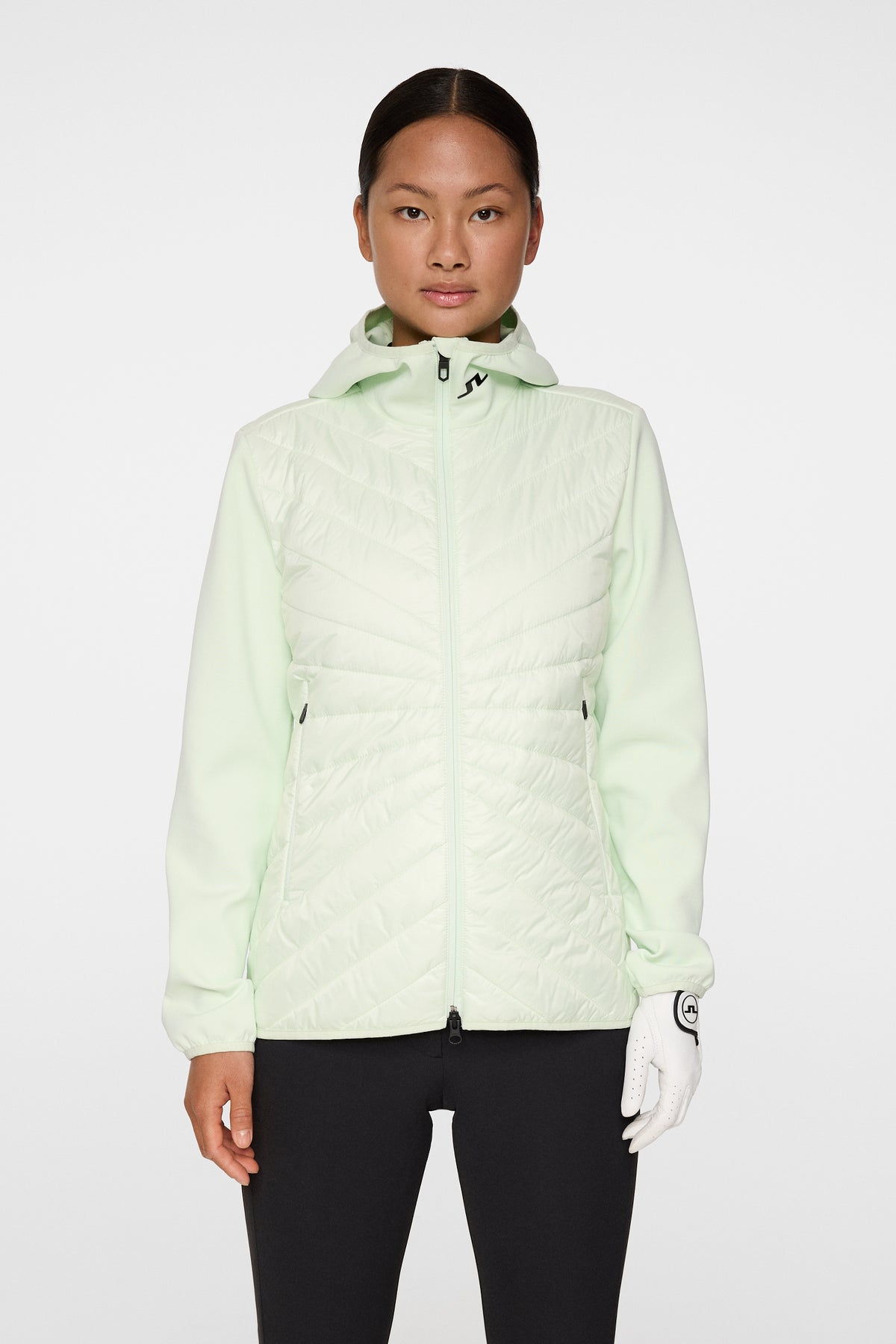 Madde Quilt Hybrid Hood in Ambrosia by J.Lindeberg