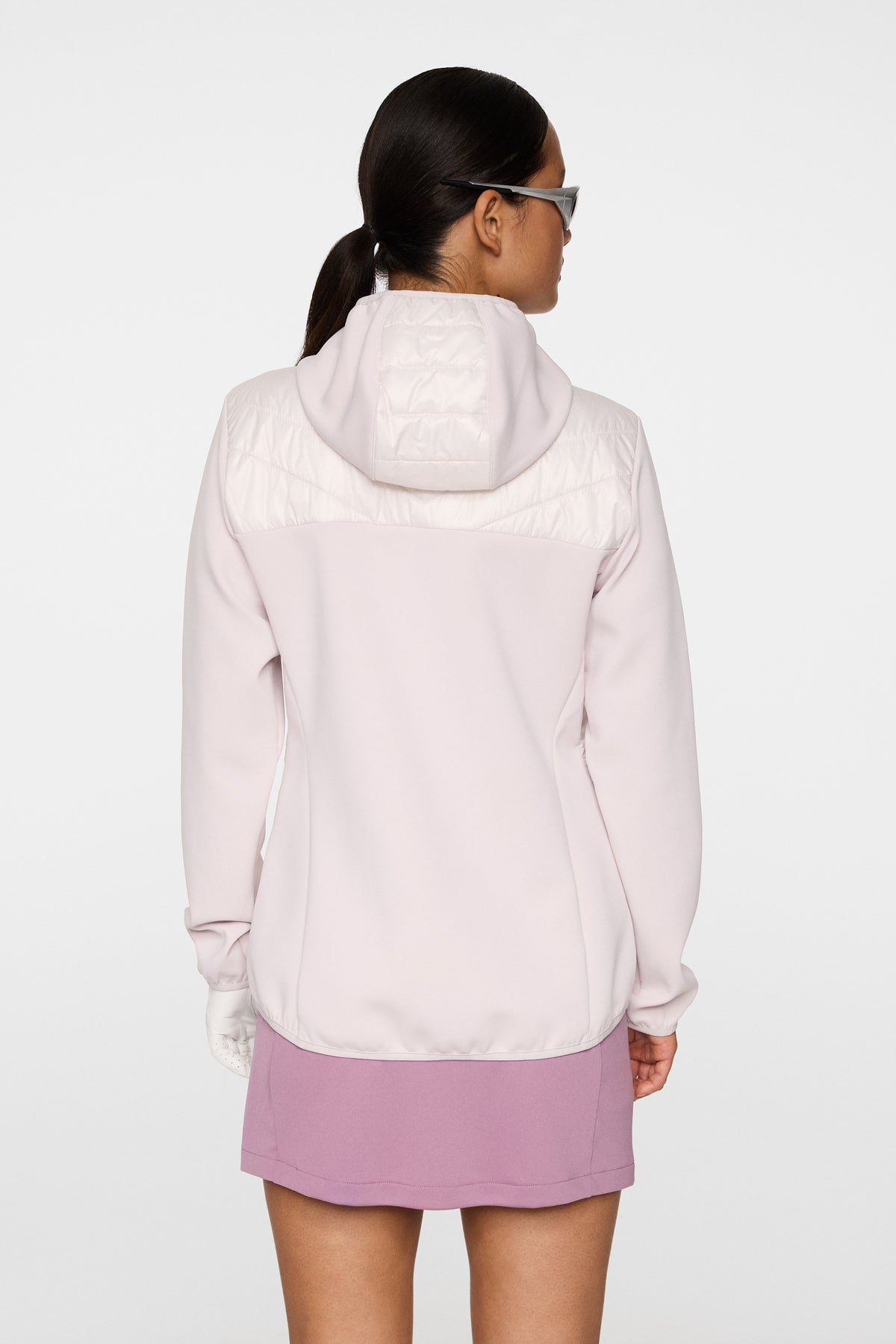 Madde Quilt Hybrid Hood in Grey Lilac by J.Lindeberg