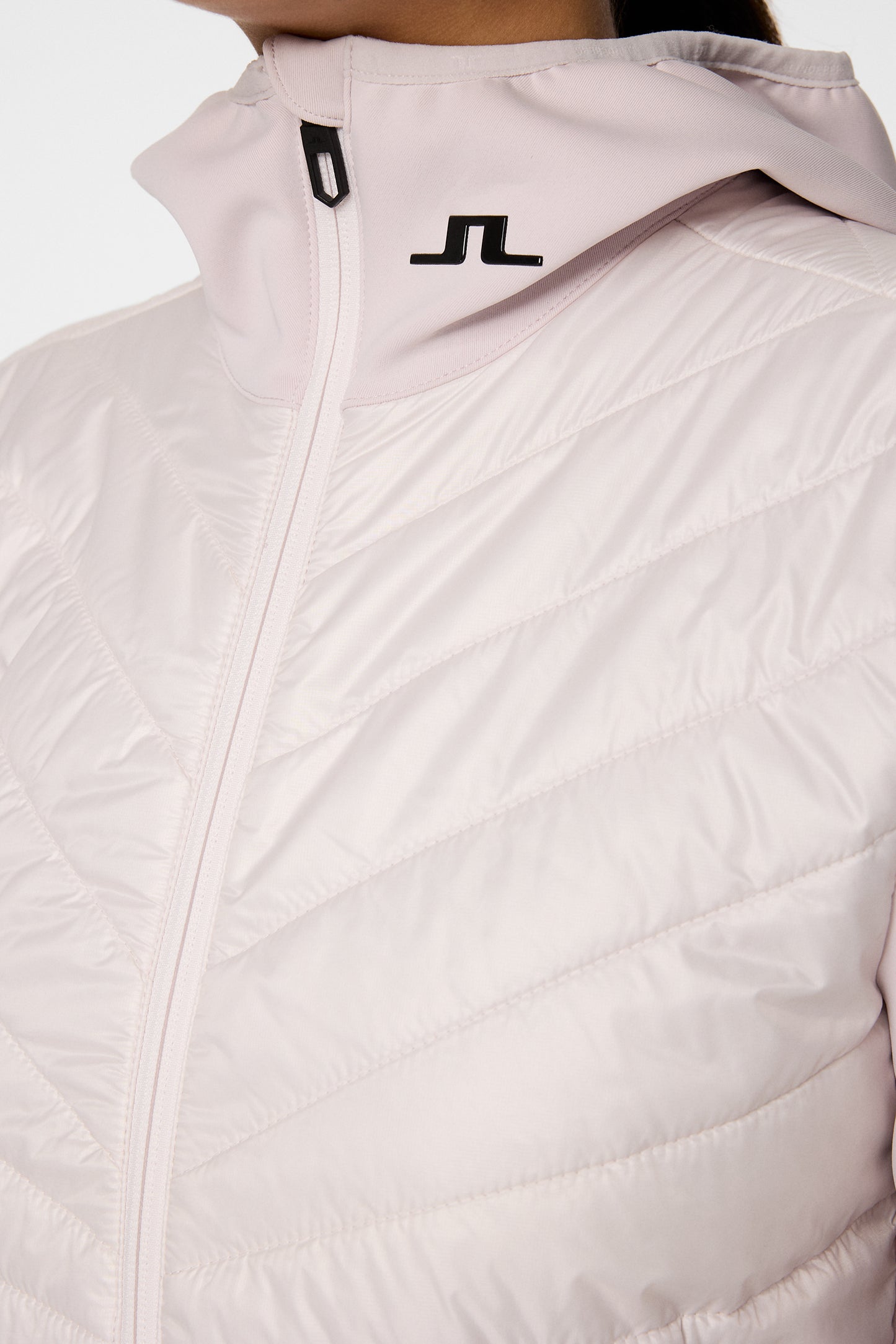 Madde Quilt Hybrid Hood in Grey Lilac by J.Lindeberg