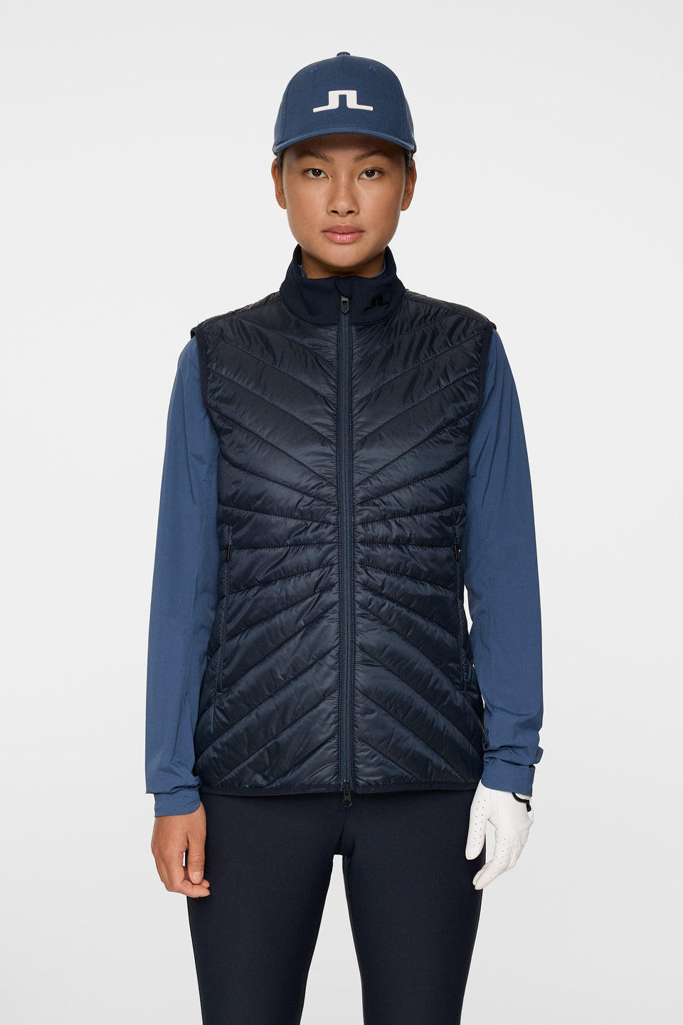 Madde Quilt Hybrid Vest / JL Navy