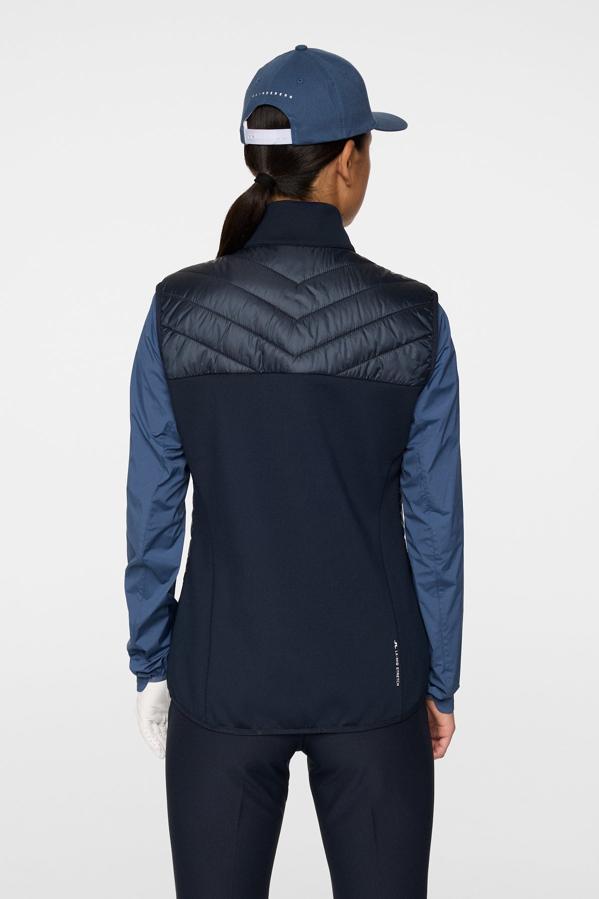 Madde Quilt Hybrid Vest in JL Navy by J.Lindeberg