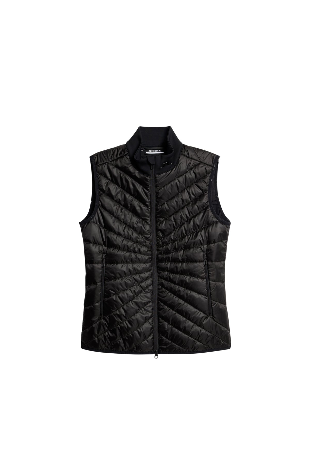 Madde Quilt Hybrid Vest in Black by J.Lindeberg