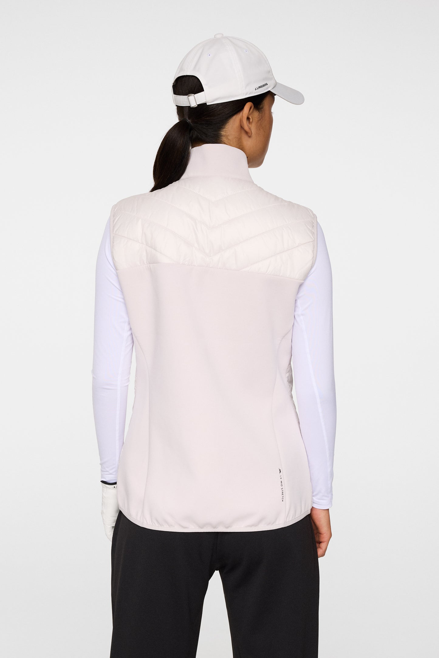 Madde Quilt Hybrid Vest in Grey Lilac by J.Lindeberg