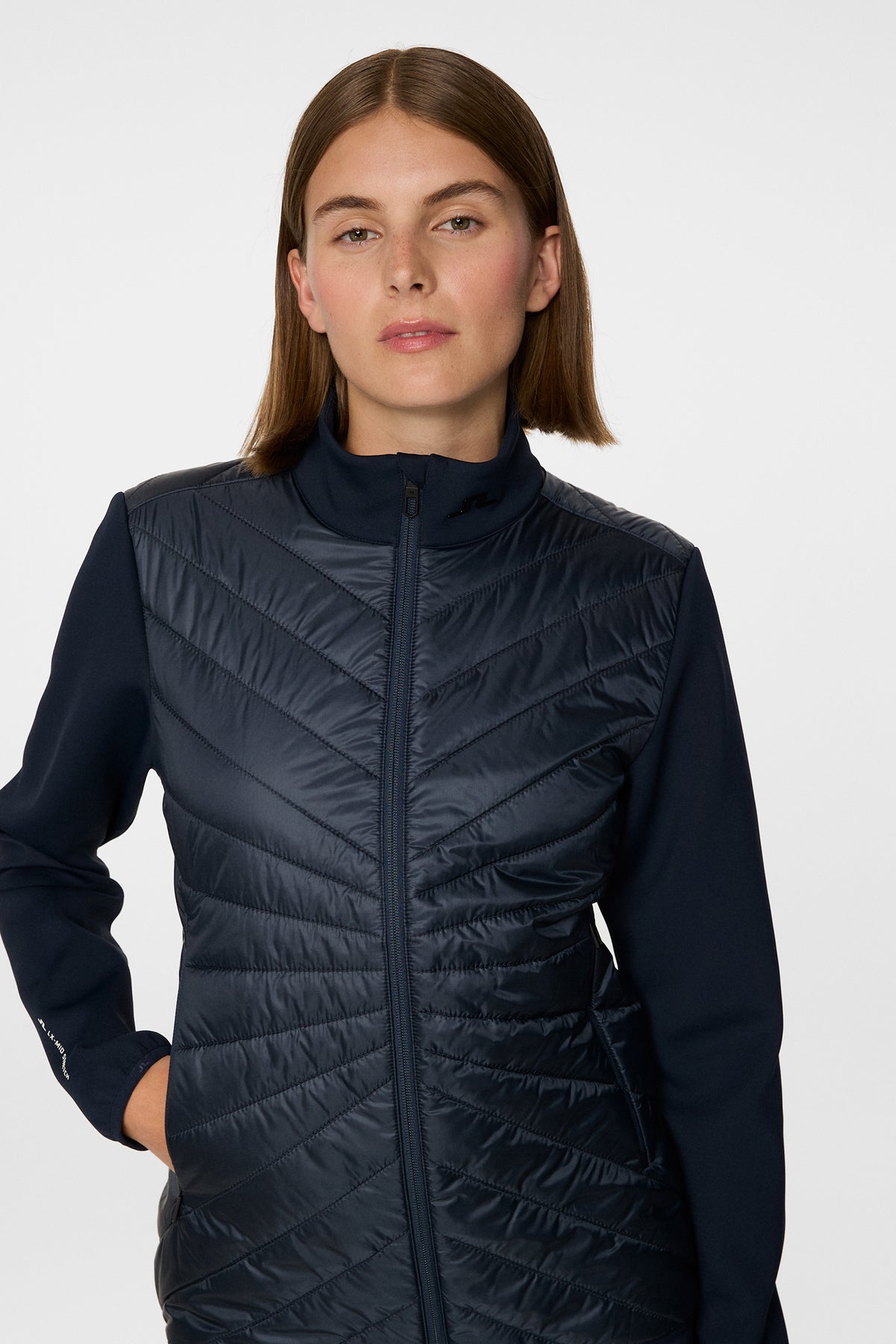 Madde Quilt Hybrid Jacket in JL Navy by J.Lindeberg