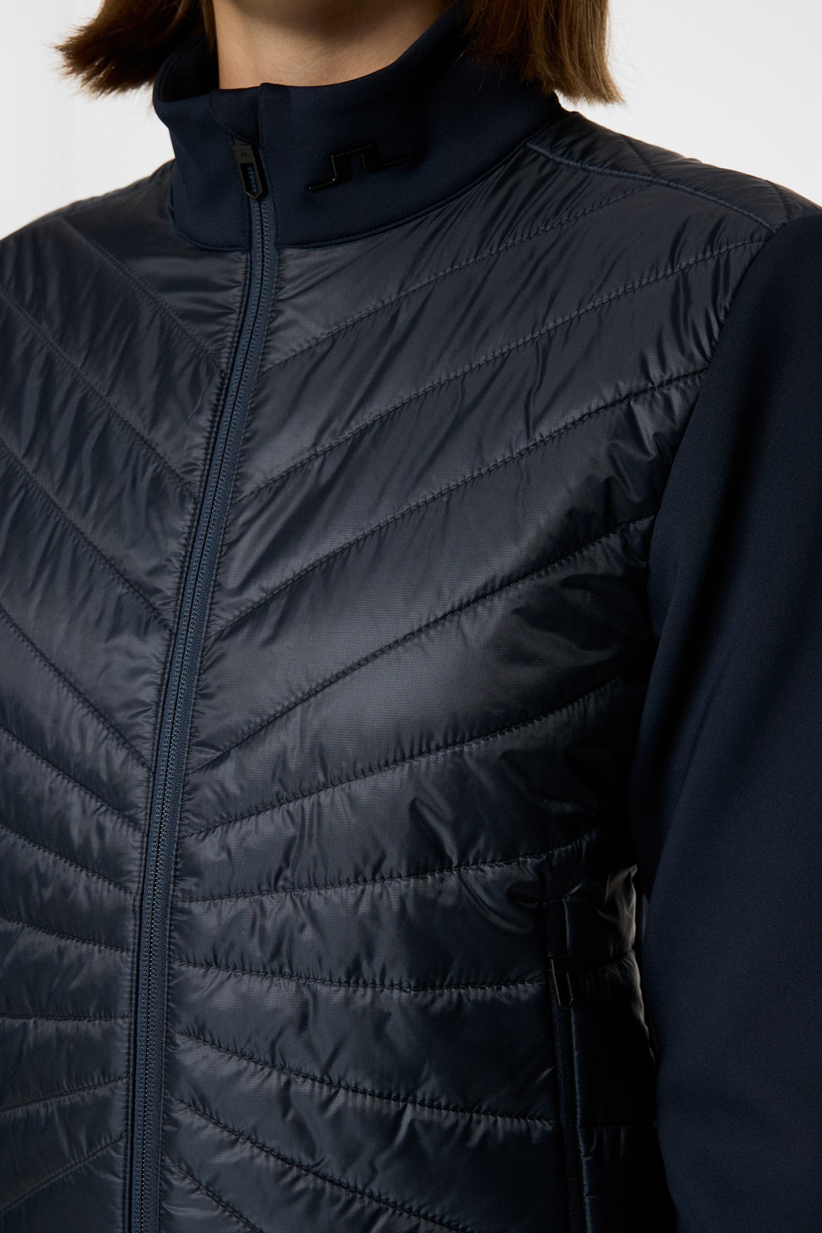Madde Quilt Hybrid Jacket in JL Navy by J.Lindeberg