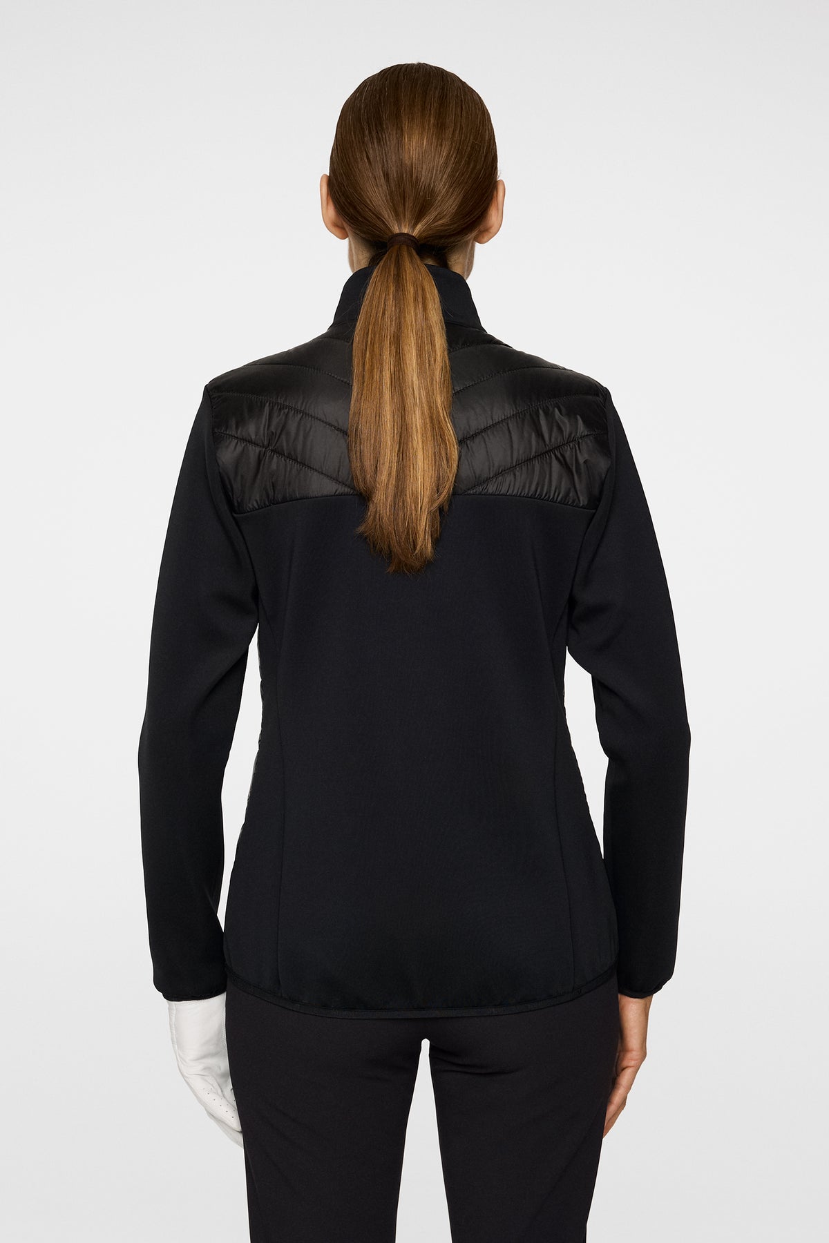 Madde Quilt Hybrid Jacket in Black by J.Lindeberg