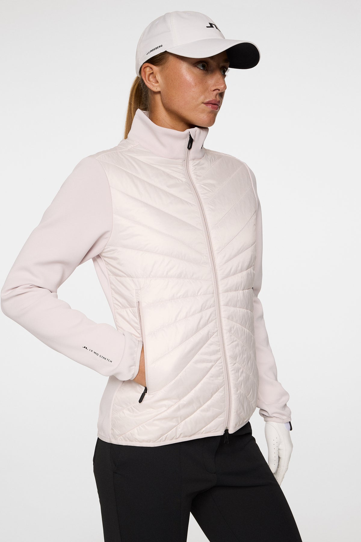 Madde Quilt Hybrid Jacket in Grey Lilac by J.Lindeberg
