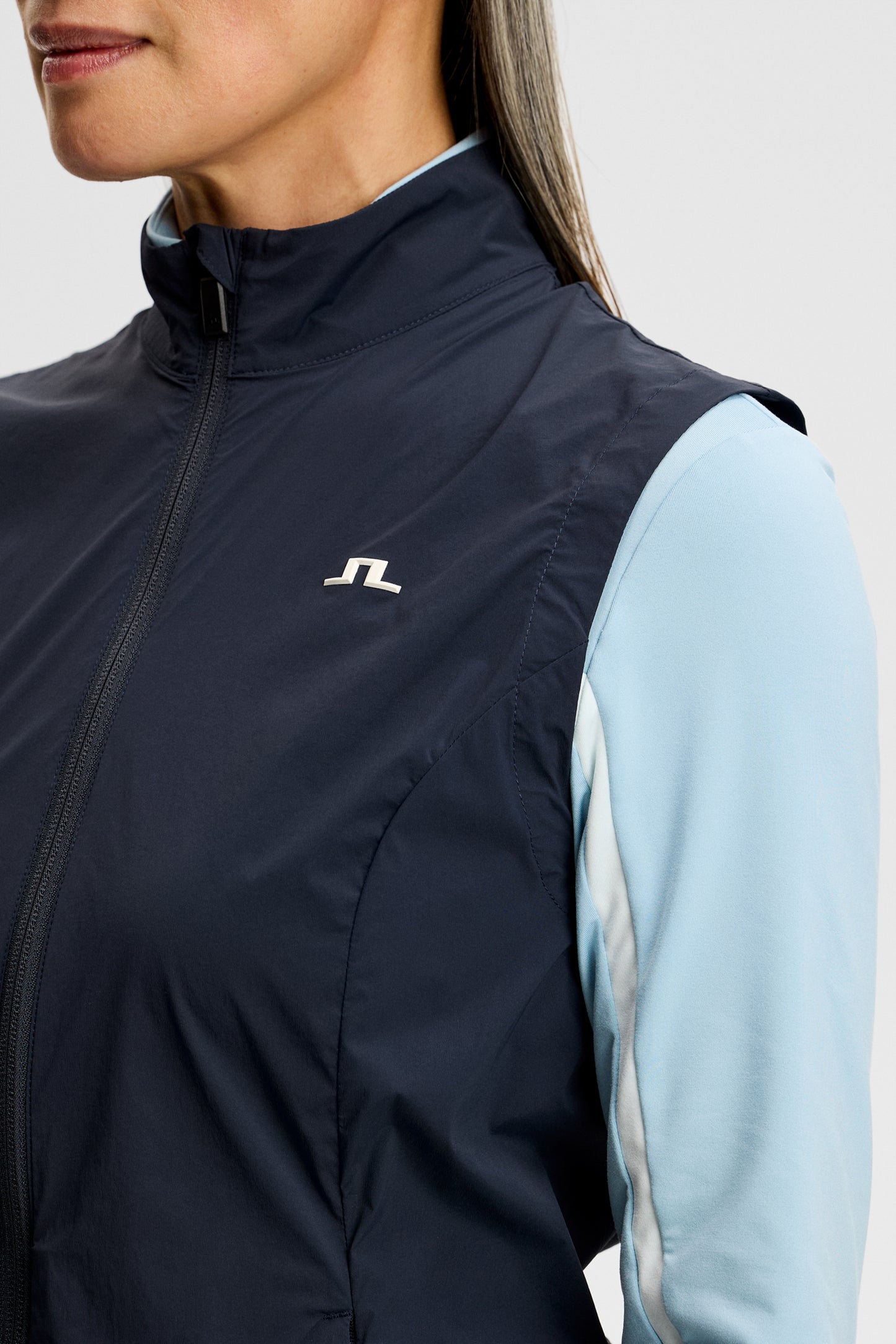 Thorine Wind Packable Vest in JL Navy by J.Lindeberg