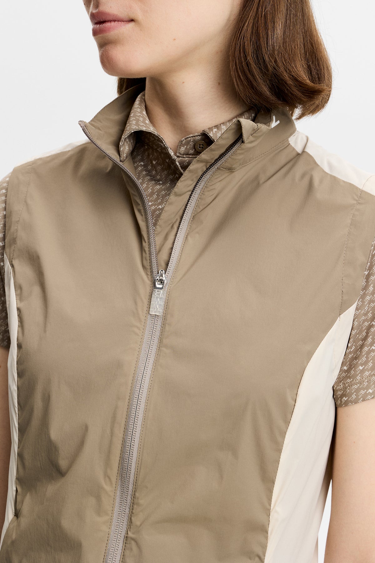 Tour Tech Packable Vest in Brindle by J.Lindeberg