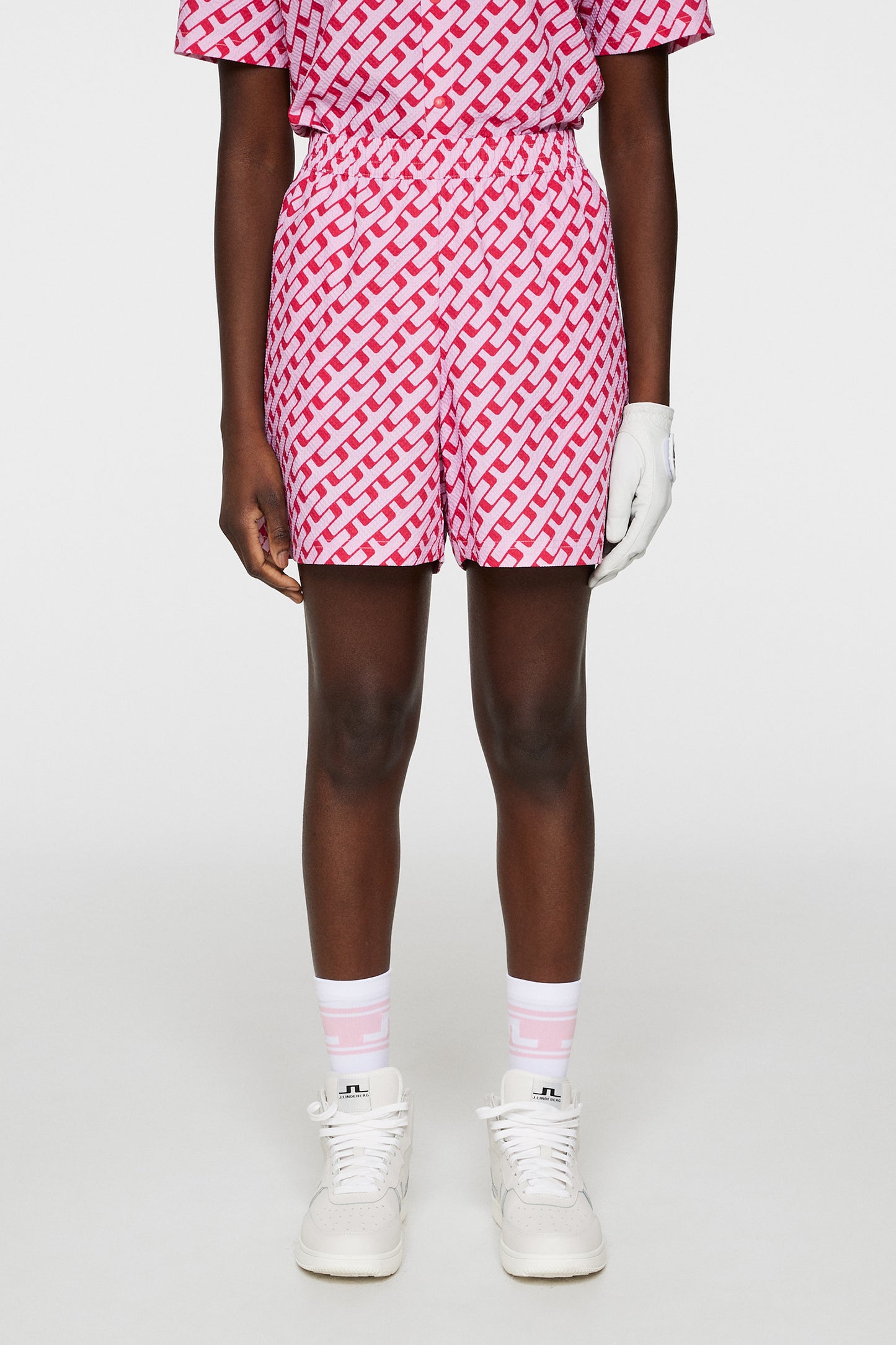 Diana Printed Shorts in Tour Geo Pink M by J.Lindeberg