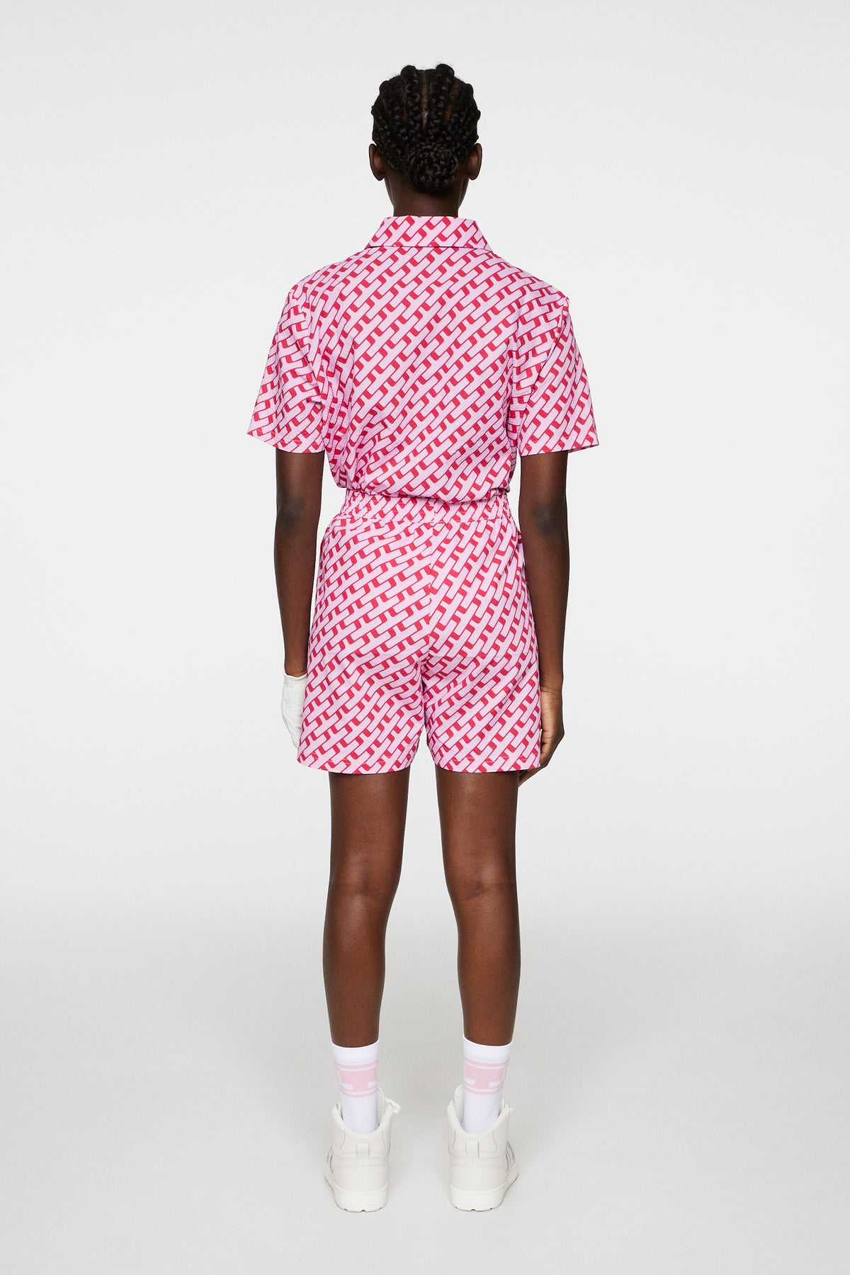 Diana Printed Shorts in Tour Geo Pink M by J.Lindeberg