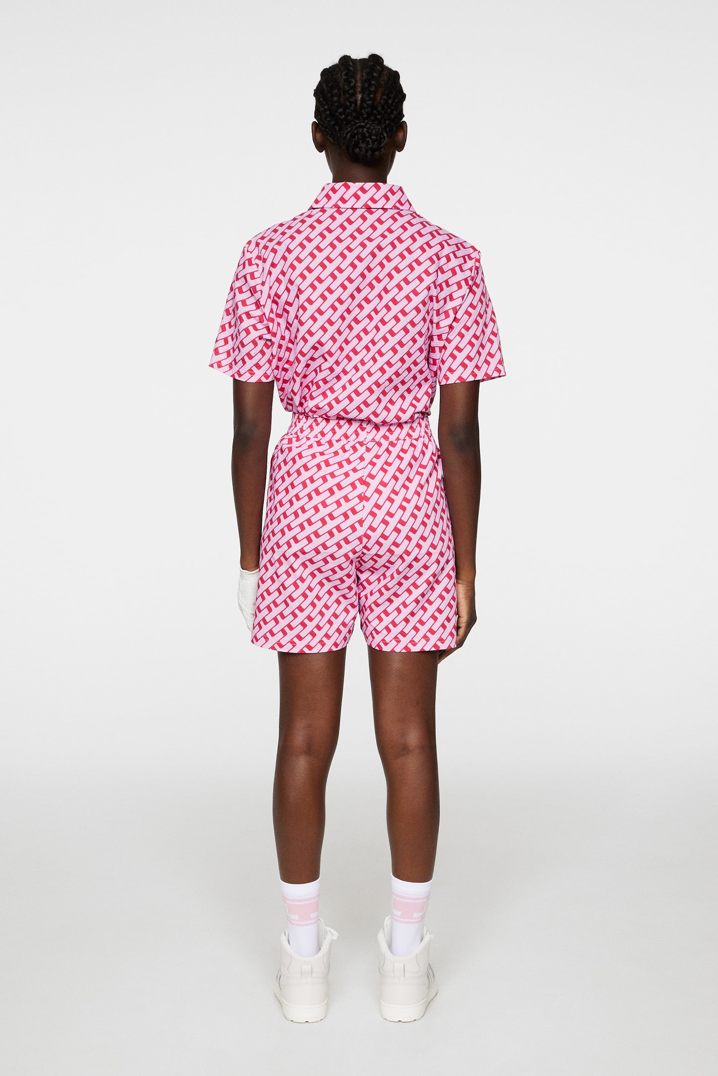 Diana Printed Shorts in Tour Geo Pink M by J.Lindeberg