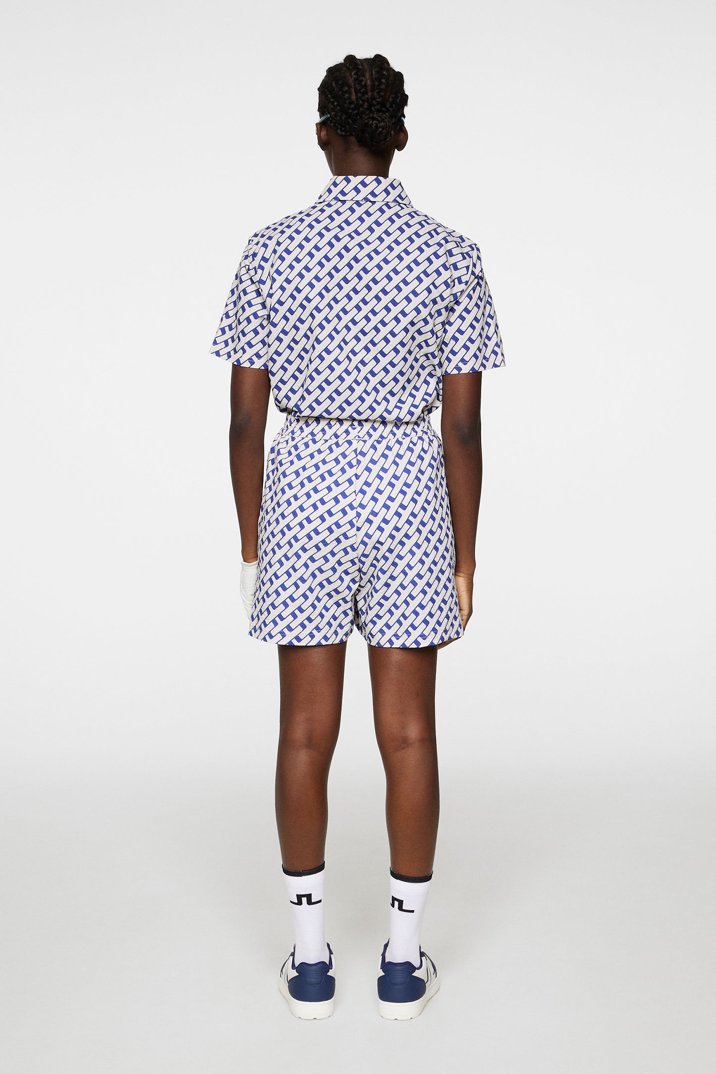 Diana Printed Shorts in Tour Geo Moonbeam M by J.Lindeberg