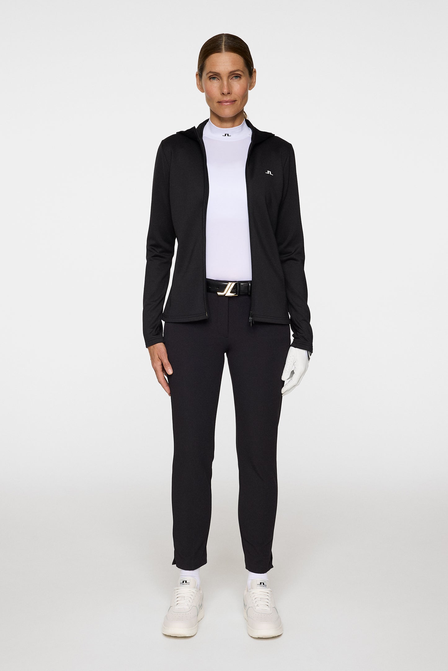 Lei Fleece Twill Pant in Black by J.Lindeberg