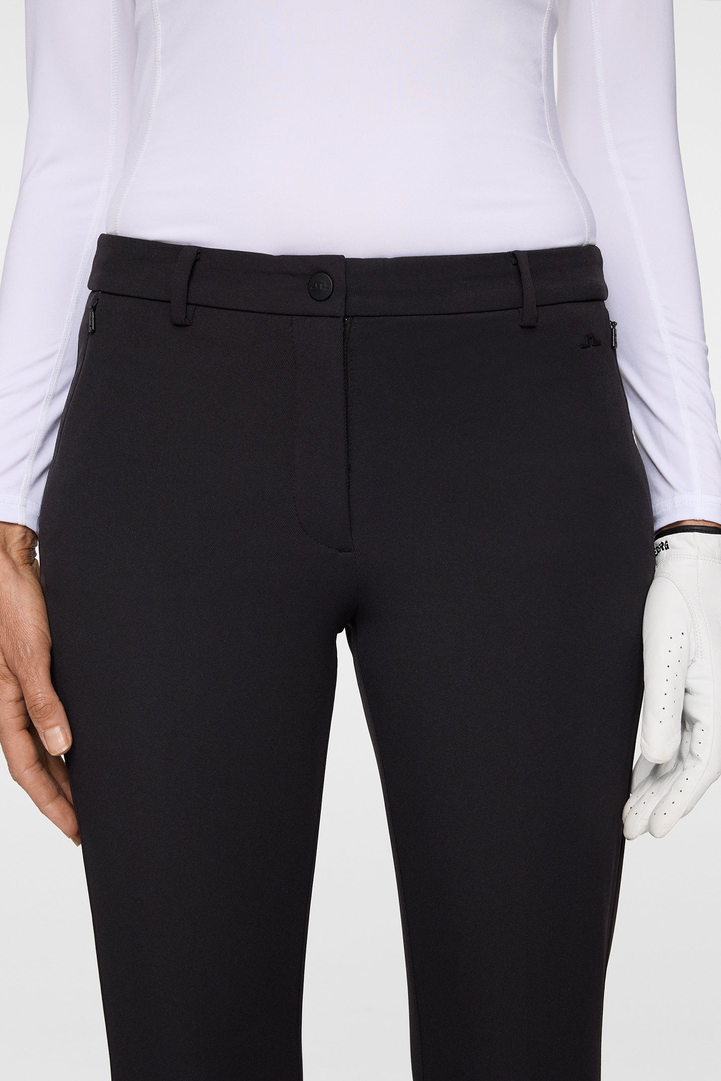 Lei Fleece Twill Pant in Black by J.Lindeberg