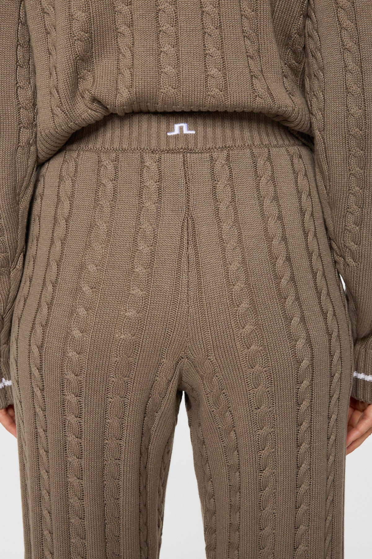 Kiana Cable Knit Wool Pant in Brindle by J.Lindeberg