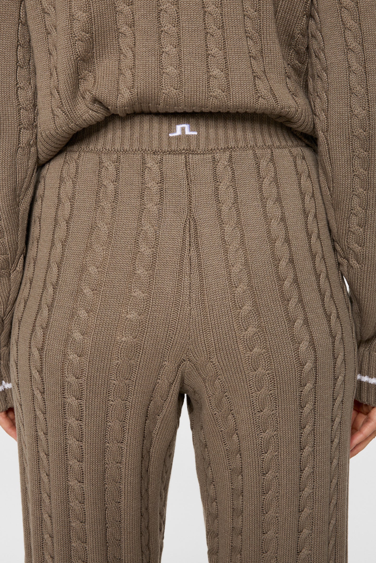 Kiana Cable Knit Wool Pant in Brindle by J.Lindeberg