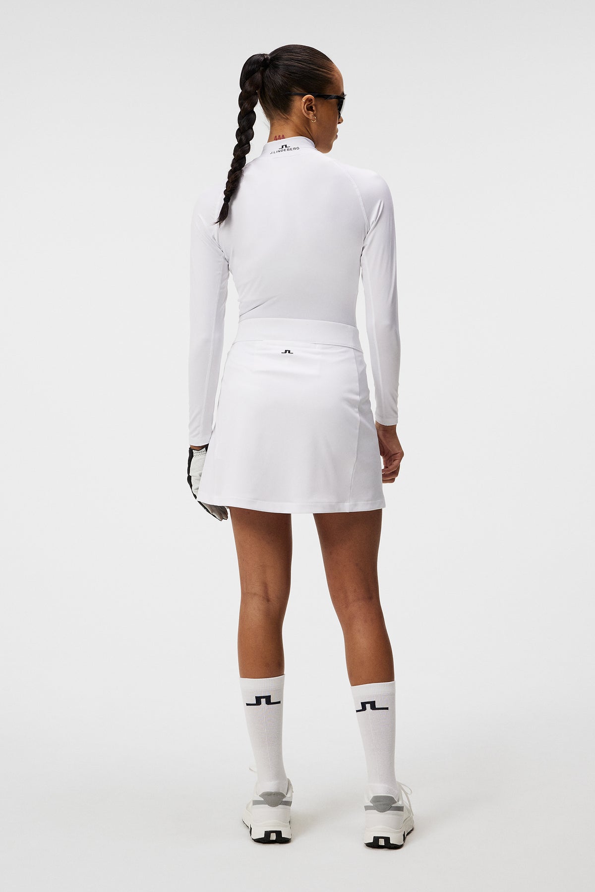 Amelie Mid Golf Skirt in White by J.Lindeberg