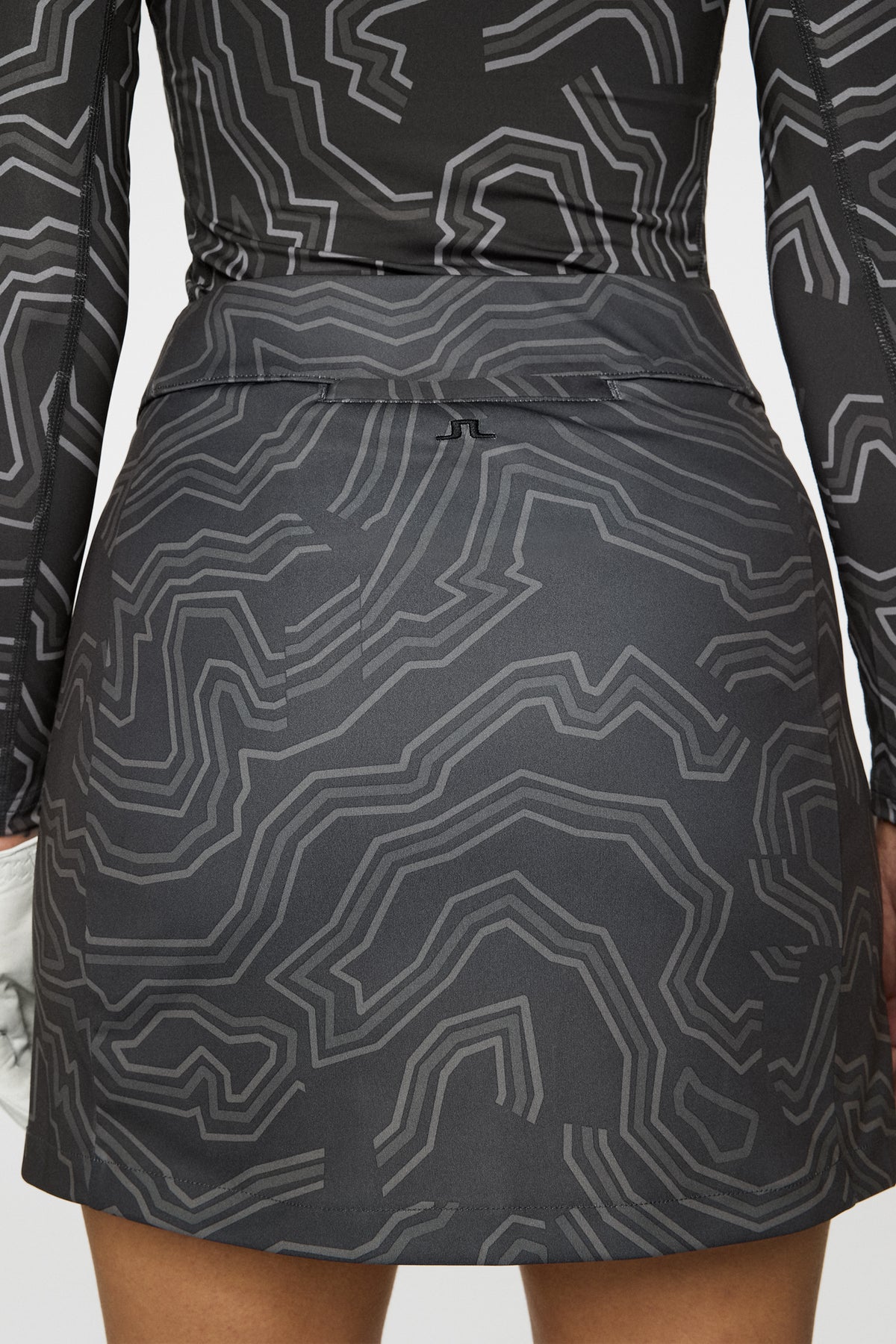 Amelie Mid Print Skirt in Topo Asphalt L by J.Lindeberg