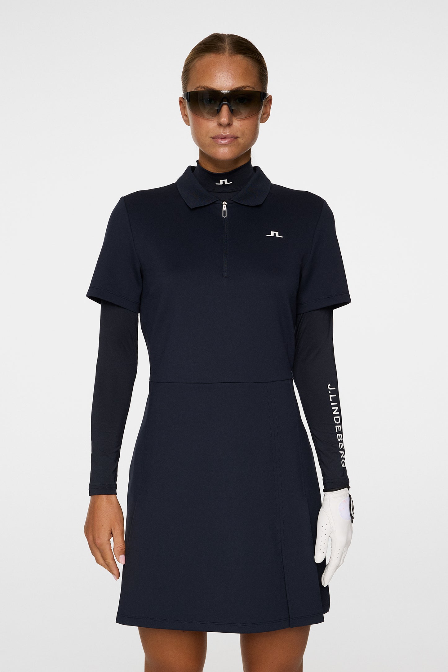 Kanai dress in JL Navy by J.Lindeberg