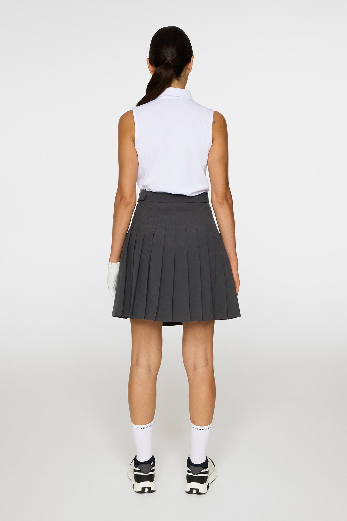 Joy Skirt in Dark Grey Melange by J.Lindeberg