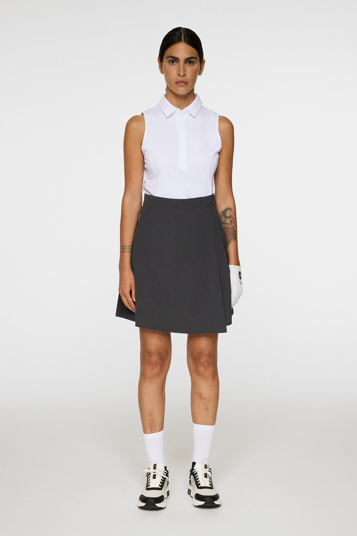 Joy Skirt in Dark Grey Melange by J.Lindeberg