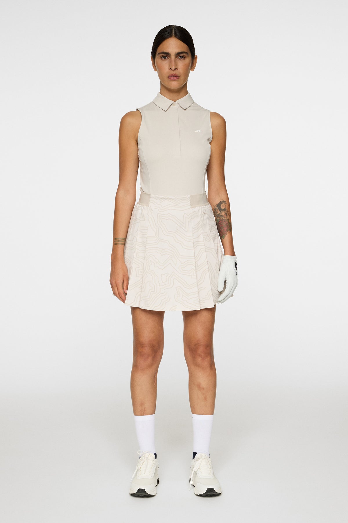 Alesia Print Skirt in Topo Moonbeam L by J.Lindeberg