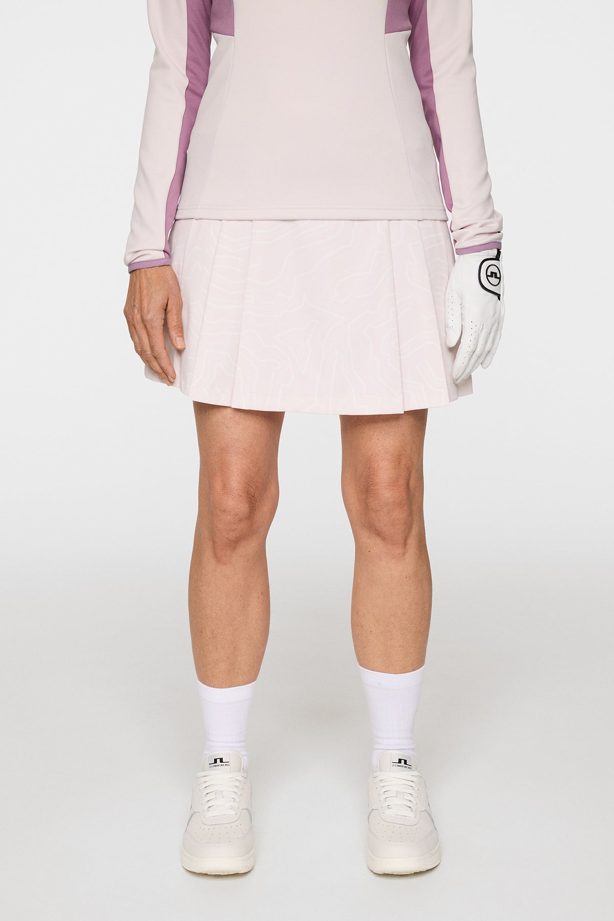 Alesia Print Skirt in Topo Grey Lilac L by J.Lindeberg